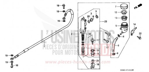 REAR BRAKE MASTER CYLINDER (CR80RN/RP/RR) CR80RS de 1995